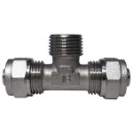 Тройник МЪЖКИ Ф26х1"хФ26 за Pex-Al-Pex тръби