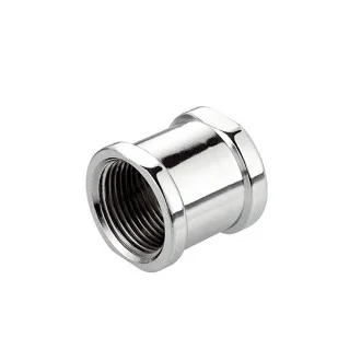 МУФА 3/8"Жх3/8"Ж месинг, ХРОМИРАНО ПОКРИТИЕ МУФА 3/8"Жх3/8"Ж месинг, ХРОМИРАНО ПОКРИТИЕ