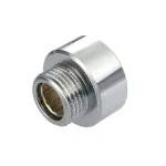 Редукция МУФА-НИПЕЛ 1/2"х3/8" месинг ХРОМИРАН