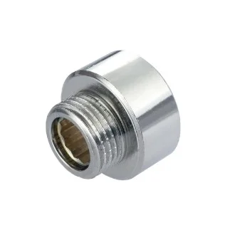 Редукция МУФА-НИПЕЛ 1/2"х3/8" месинг ХРОМИРАН Редукция МУФА-НИПЕЛ 1/2"х3/8" месинг ХРОМИРАН