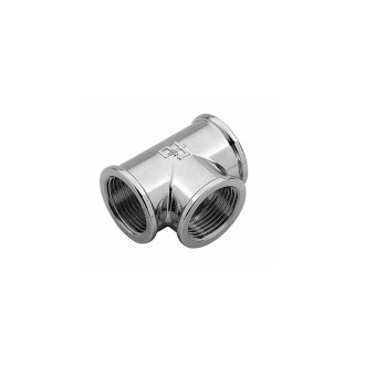 ТРОЙНИК 3/8"Жх3/8"Жх3/8"Ж месинг, ХРОМИРАНО ПОКРИТИЕ ТРОЙНИК 3/8"Жх3/8"Жх3/8"Ж месинг, ХРОМИРАНО ПОКРИТИЕ