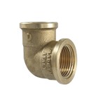 КОЛЯНО ЖЕНСКО 11/2"Fх11/2"F МЕСИНГ без покритие