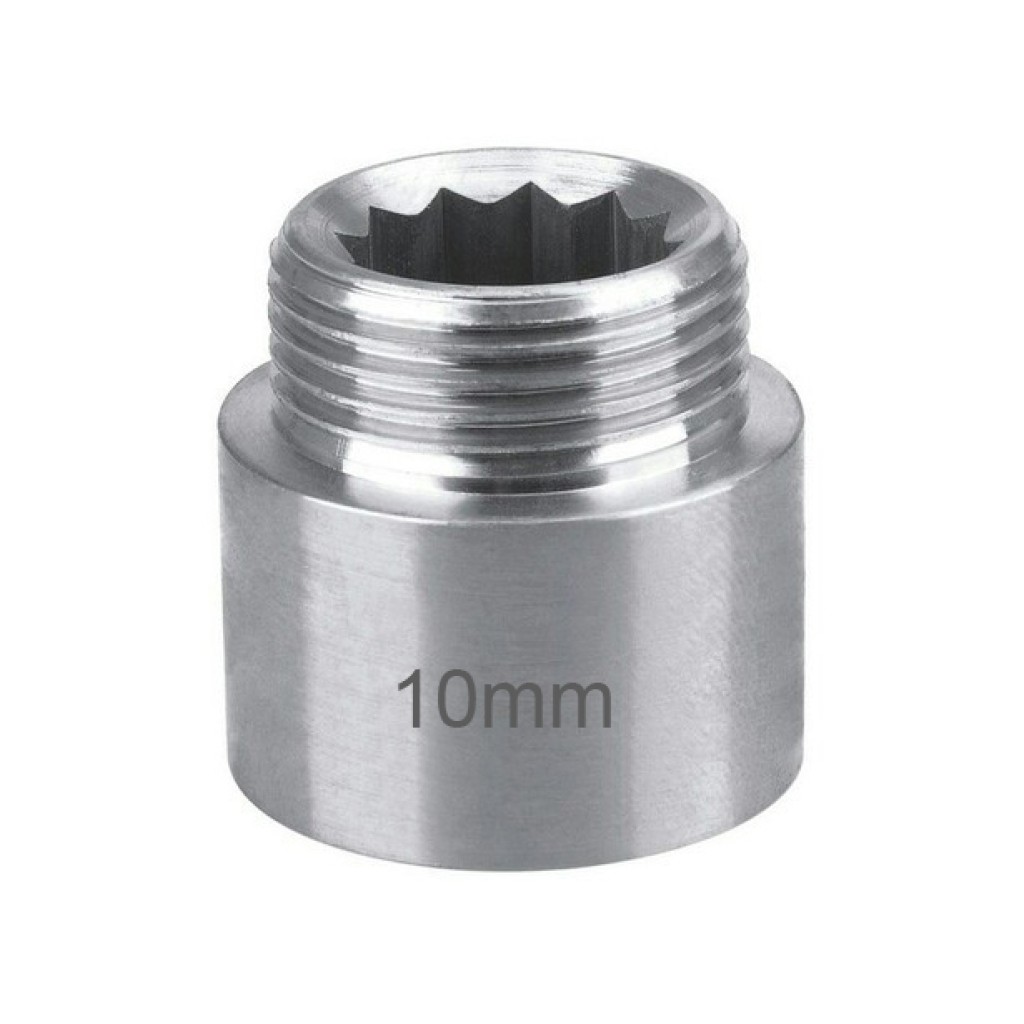 Неръждаем УДЪЛЖИТЕЛ 1/2" 10мм - Удължител 1/2"Мx1/2"Ж, неръжаема ...