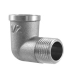 Месингово КОЛЯНО МЪЖКО ЖЕНСКО 1/2"Fх1/2"М никелирано