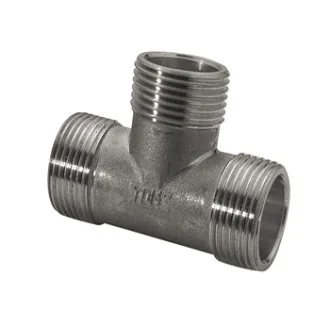 Месингов ТРОЙНИК МЪЖКИ 3/4"х3/4"х3/4" никелиран